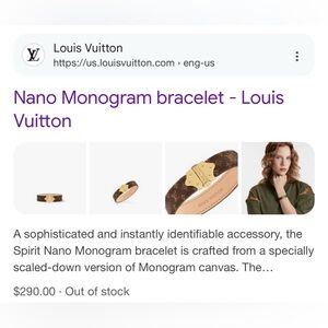 Louis Vuitton Nano Monogram bracelet- brand new with all packaging